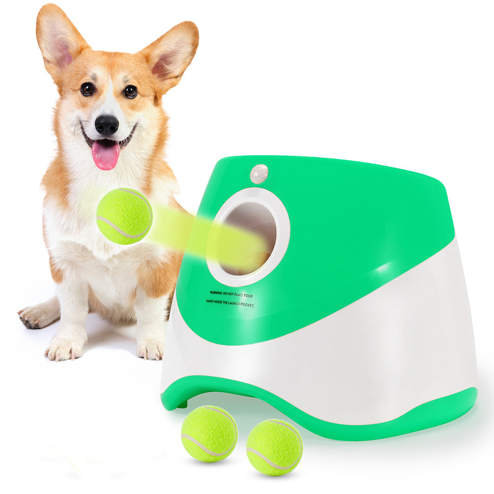 Automatic dog ball launcher for large breeds on grass
