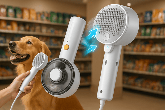 Animal Hair Remover Brush – Pet Self - Cleaning Steam & UV Grooming Comb for Dogs and Cats - Jolly Lulu Pets