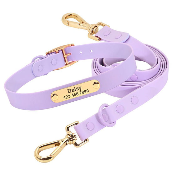Collar Leash Medium Dog Teddy – Adjustable Personalized Collar & Leash Set for Small and Medium Dogs - Jolly Lulu Pets