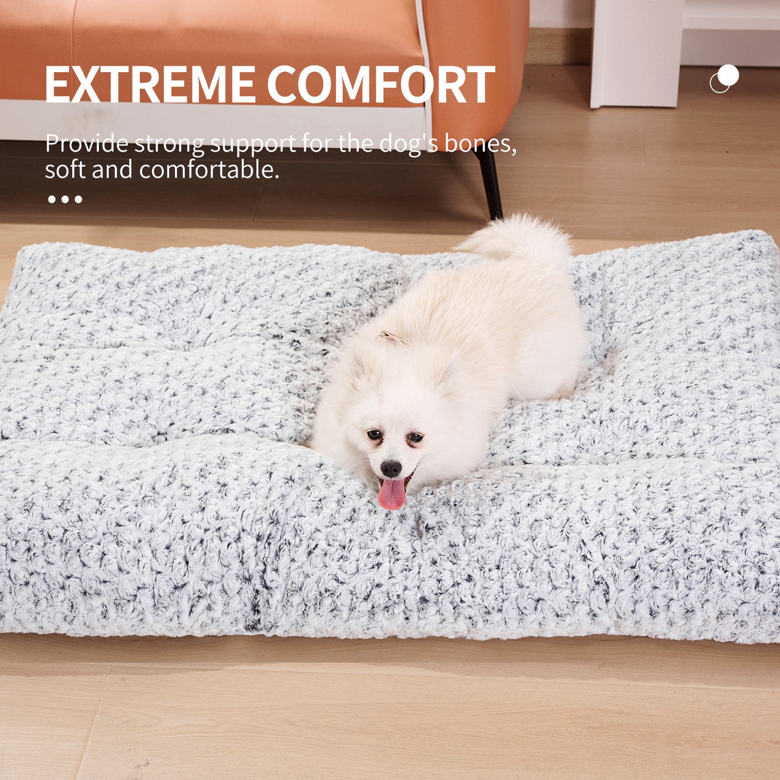 Dog Crate Bed Pad – Rose Velvet Plush Pet Bed for Small, Medium, & Large Dogs - Jolly Lulu Pets