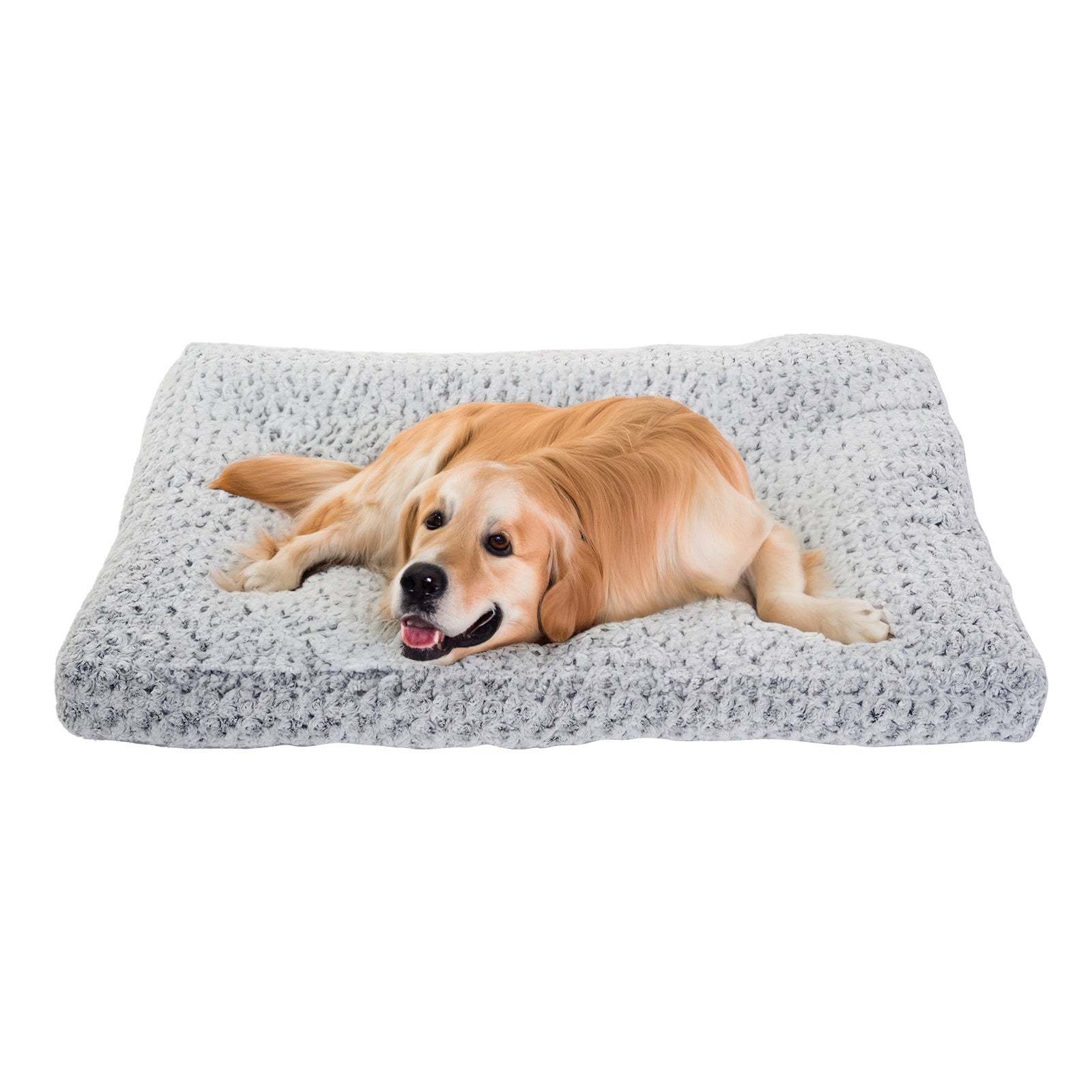 Dog Crate Bed Pad – Rose Velvet Plush Pet Bed for Small, Medium, & Large Dogs - Jolly Lulu Pets