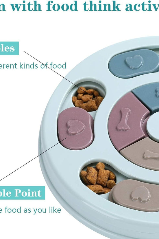 “Dog puzzle food feeder toy for small dogs and cats”

“Interactive slow feeder puzzle toy for mental stimulation”

“IQ training treat puzzle for puppies and indoor play”


