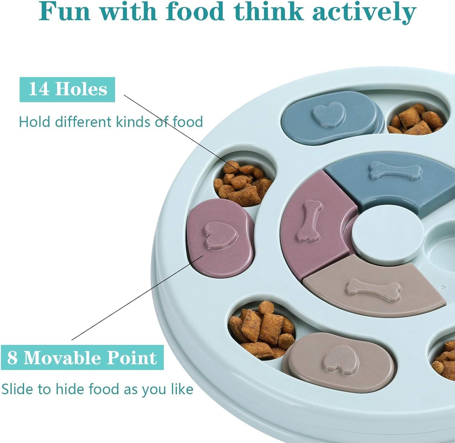 “Dog puzzle food feeder toy for small dogs and cats”

“Interactive slow feeder puzzle toy for mental stimulation”

“IQ training treat puzzle for puppies and indoor play”

