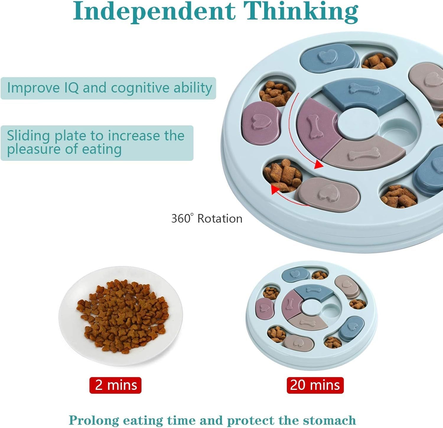 “Dog puzzle food feeder toy for small dogs and cats”

“Interactive slow feeder puzzle toy for mental stimulation”

“IQ training treat puzzle for puppies and indoor play”

