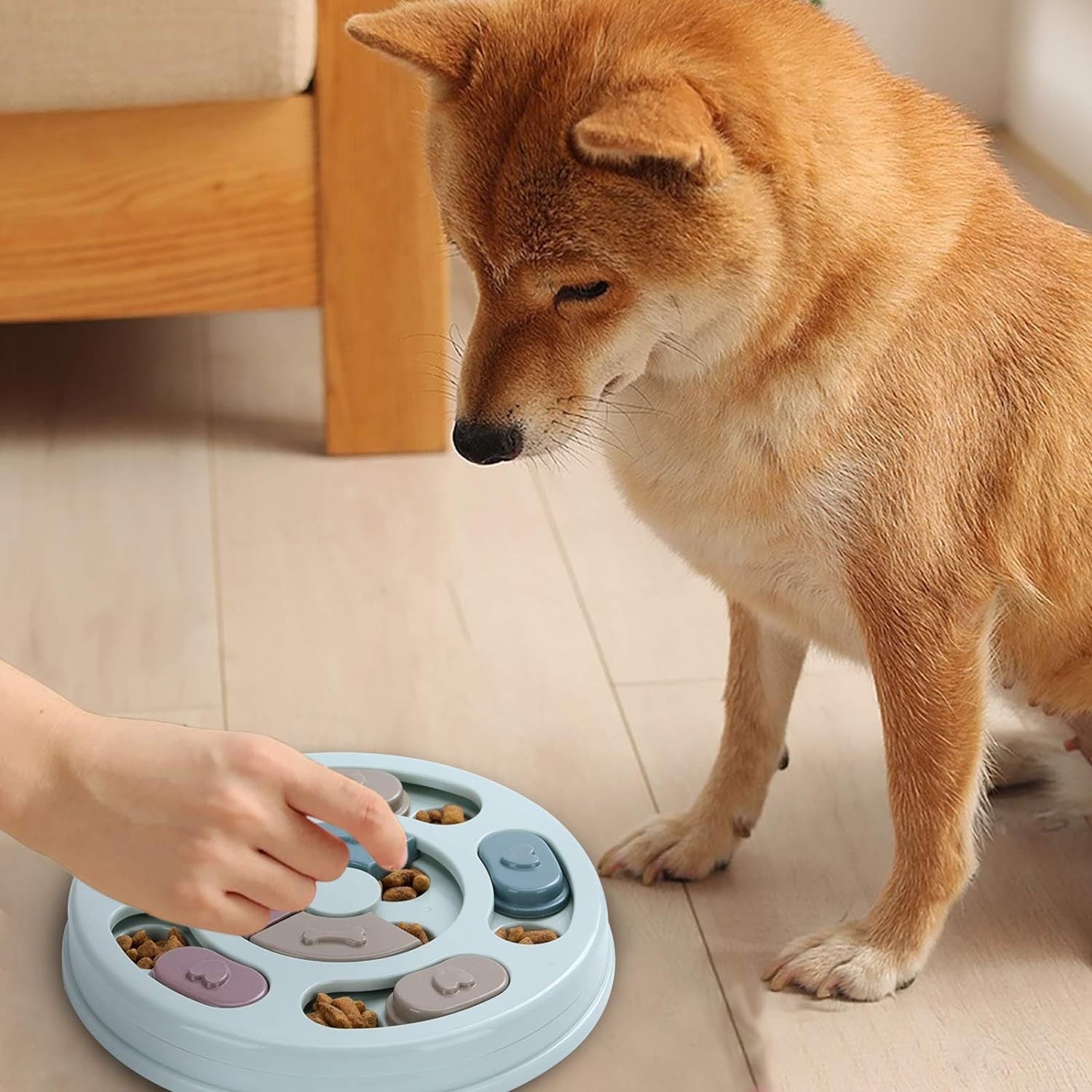 “Dog puzzle food feeder toy for small dogs and cats”

“Interactive slow feeder puzzle toy for mental stimulation”

“IQ training treat puzzle for puppies and indoor play”

