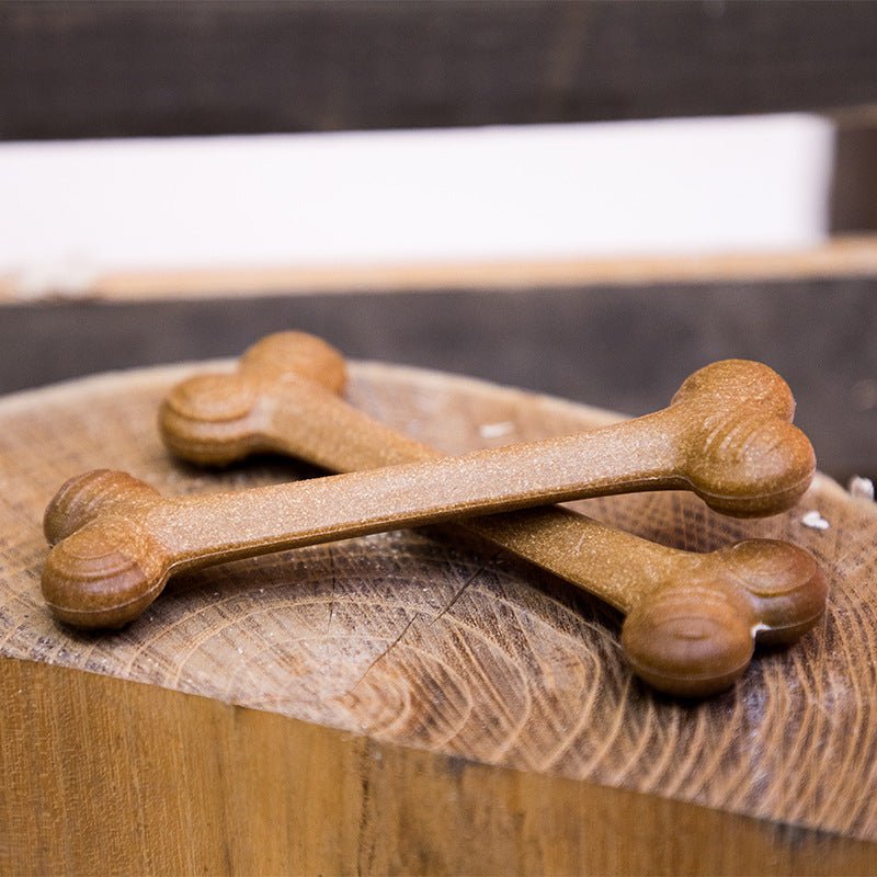 “Wood nylon chew toy for aggressive dogs”

“Dog dental bone toy in chicken leg shape”

“Durable textured dog toy for plaque removal”

