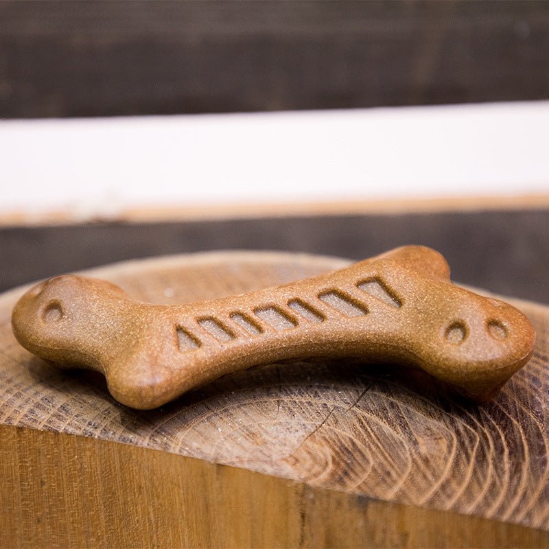 “Wood nylon chew toy for aggressive dogs”

“Dog dental bone toy in chicken leg shape”

“Durable textured dog toy for plaque removal”

