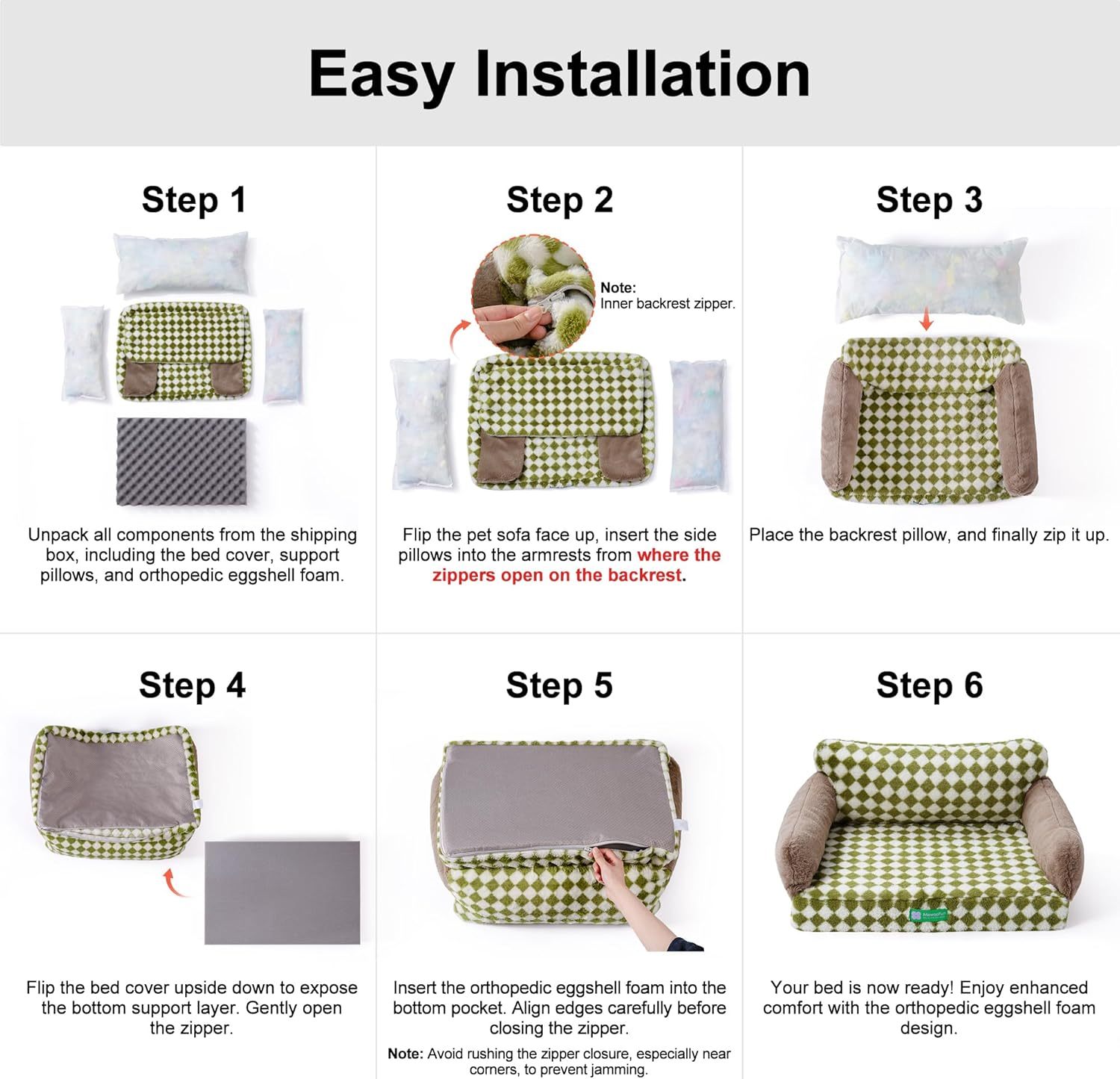 MEWOOFUN Orthopedic Dog Bed For Small Or Medium Dogs - Jolly Lulu Pets