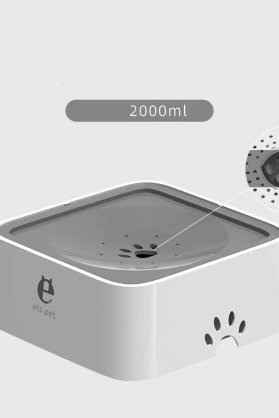 No - Spill Slow Feeder Pet Water Bowl – 2L Splash - Proof Dog & Cat Drinking Bowl - Jolly Lulu Pets