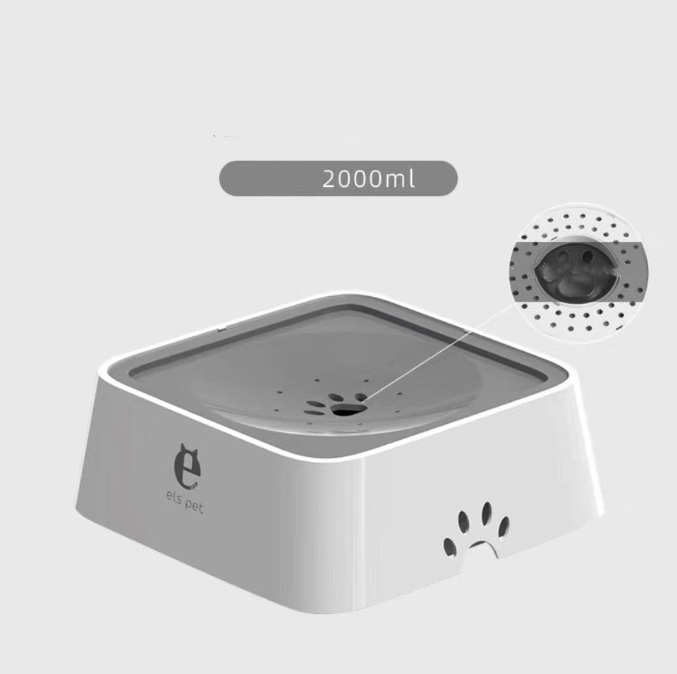 No - Spill Slow Feeder Pet Water Bowl – 2L Splash - Proof Dog & Cat Drinking Bowl - Jolly Lulu Pets