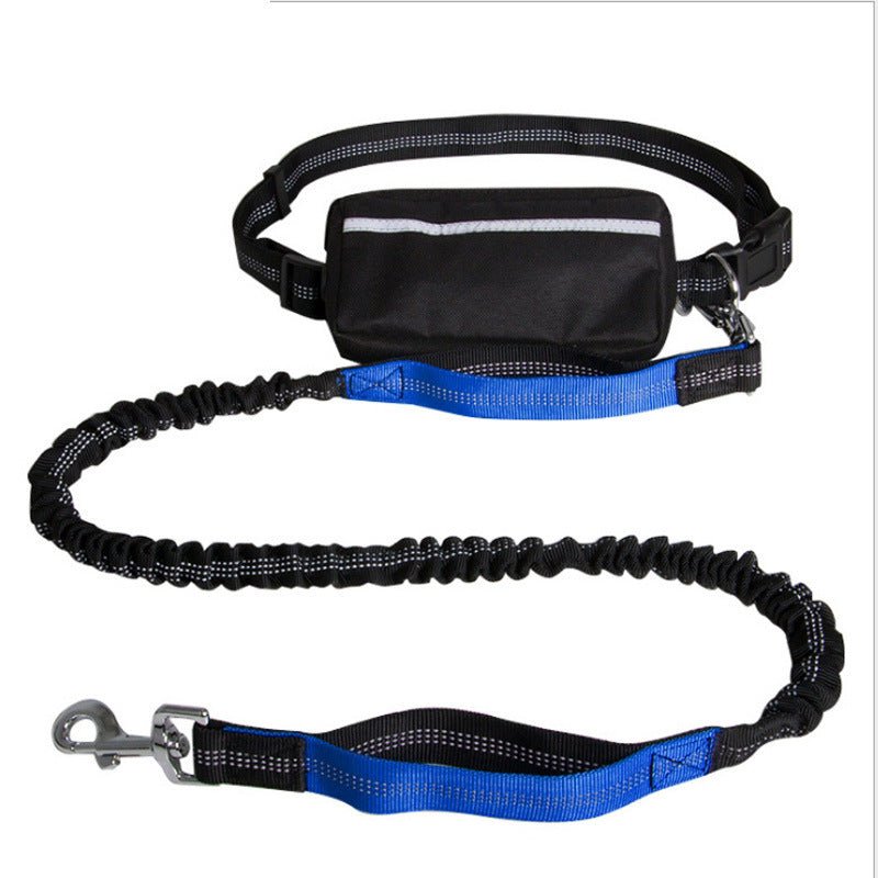 Nylon Reflective Retractable Running Hands - Free Dog Leash – Adjustable Belt & Shock - Absorbing Bungee Leash for Active Dog Owners - Jolly Lulu Pets