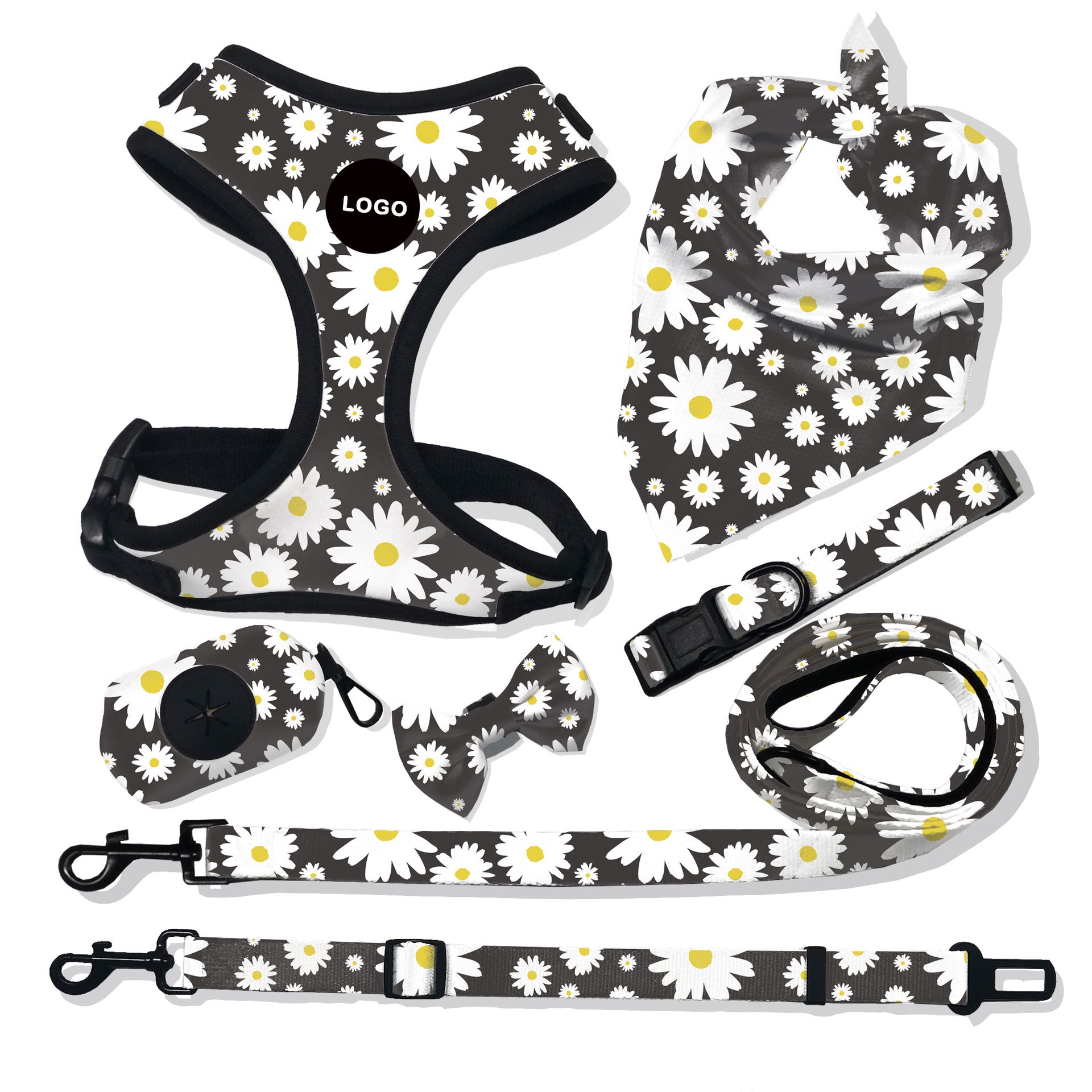 “breathable dog harness and leash set for small to large dogs”

“adjustable no-pull harness with leash in printed styles”

“fashion dog harness vest with matching rope leash”
