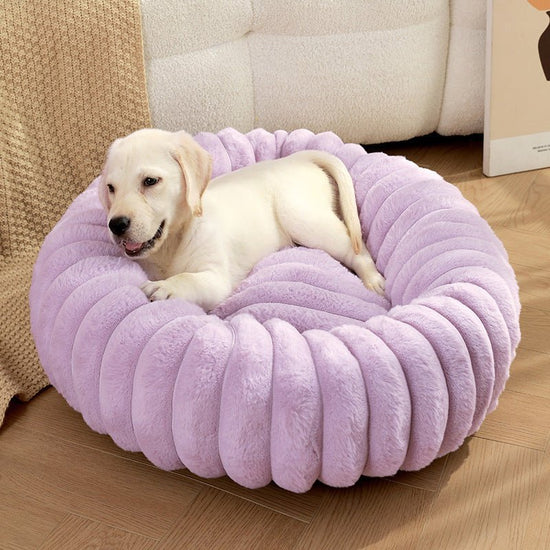 Pet Kennels Long Plush Round Cat Nest – Winter Warm Dog Bed - Jolly Lulu Pets