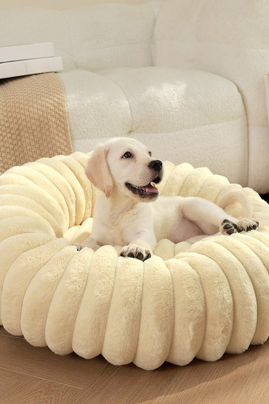 Pet Kennels Long Plush Round Cat Nest – Winter Warm Dog Bed - Jolly Lulu Pets