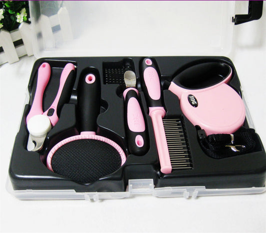 Pet Traction Rope & Grooming Kit – Complete Grooming & Walking Essentials Set for Dogs - Jolly Lulu Pets
