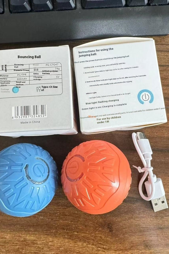 Pets Electric Jumping Ball – Automatic Bouncing, Luminous Silicone Toy for Dogs - Jolly Lulu Pets