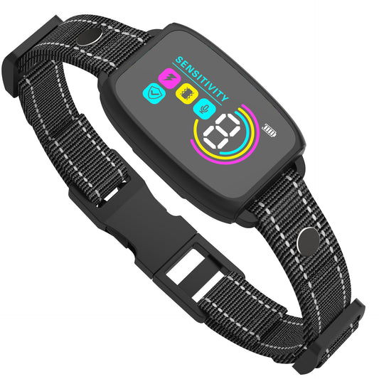 Smart AI Anti - Bark Dog Collar – 4 Modes & 8 Sensitivity, Waterproof, LCD - Jolly Lulu Pets