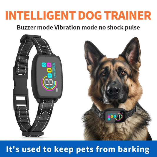 Smart AI Anti - Bark Dog Collar – 4 Modes & 8 Sensitivity, Waterproof, LCD - Jolly Lulu Pets