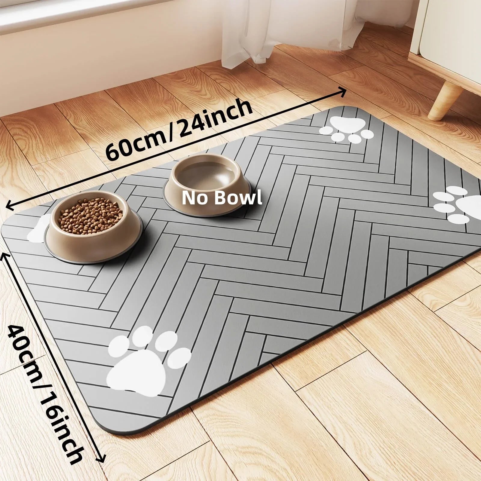 Soft Absorbent Mat for Pet Food Stations - Jolly Lulu Pets