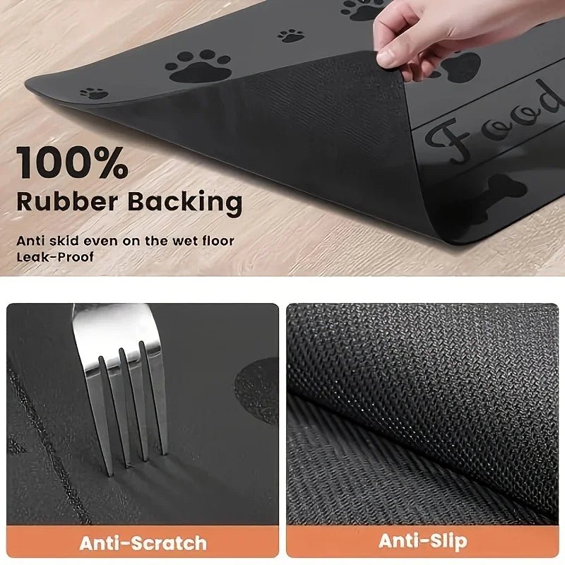 Soft Absorbent Mat for Pet Food Stations - Jolly Lulu Pets