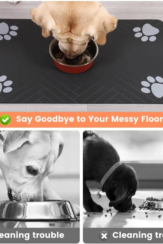 Soft Absorbent Mat for Pet Food Stations - Jolly Lulu Pets