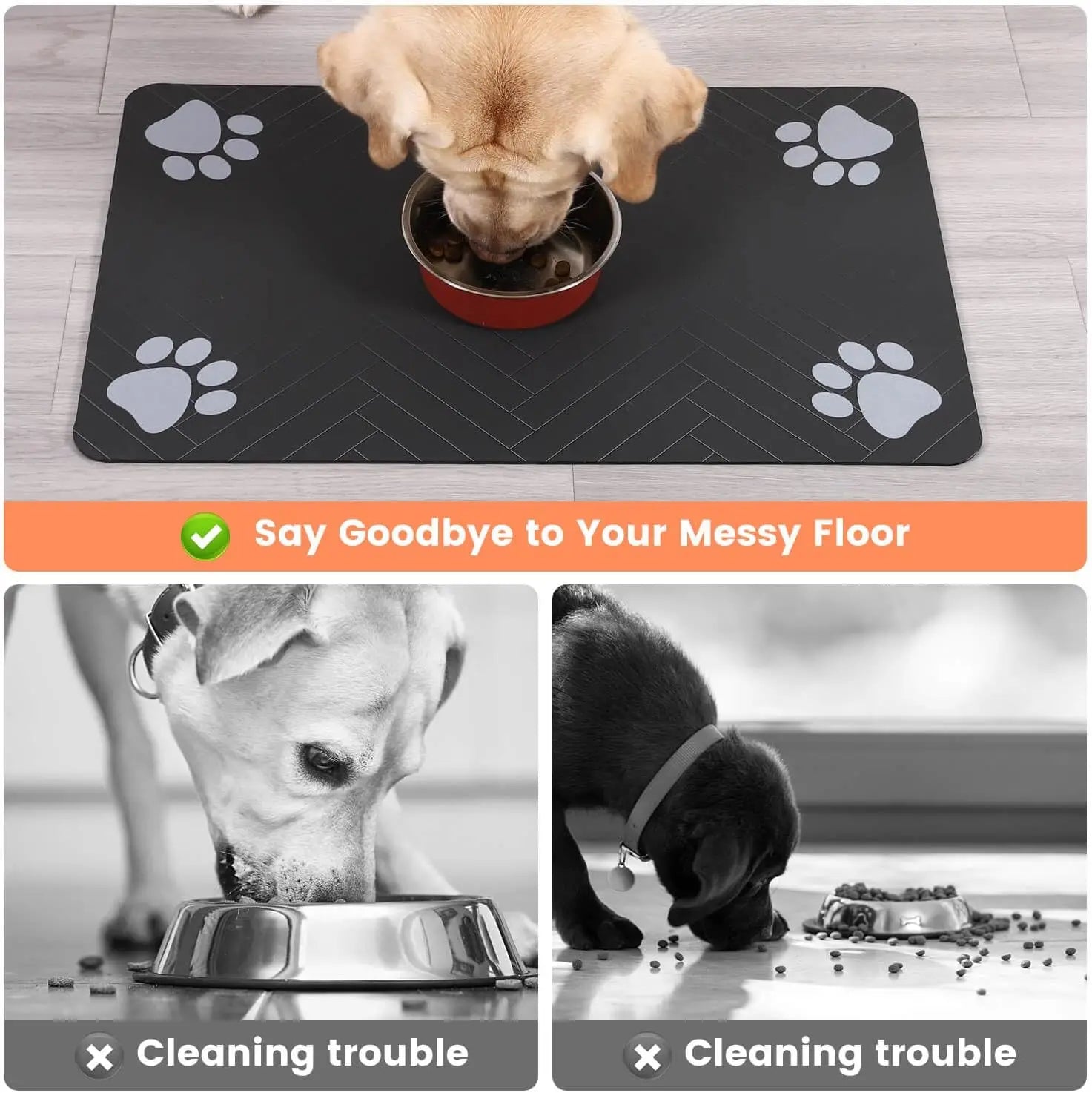 Soft Absorbent Mat for Pet Food Stations - Jolly Lulu Pets