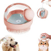 Soft Silicone Bristle Dog Brush with Soap Dispenser – Grooming & Massage Bath Brush - Jolly Lulu Pets